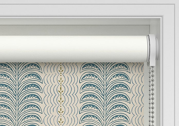 Land & Shore Fintra Stripe (Blackout), Teal - Twist&Fit Roller Blind - Image 10